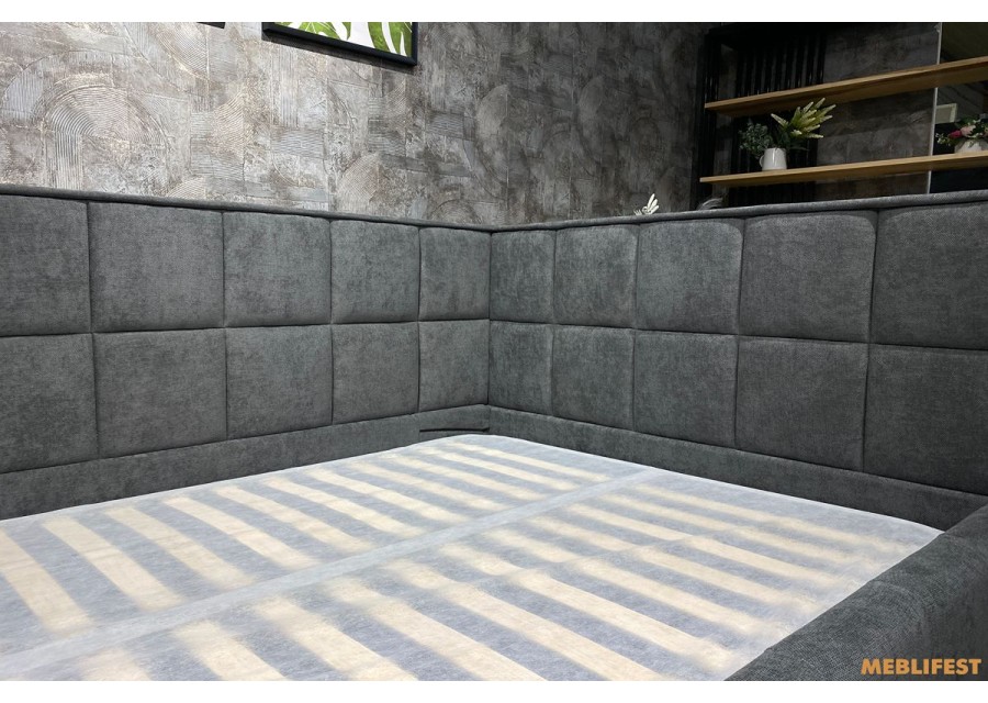 М'яке дитяче ліжко D014 з підйомним механізмом