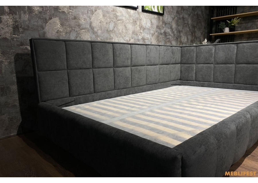 М'яке дитяче ліжко D014 з підйомним механізмом