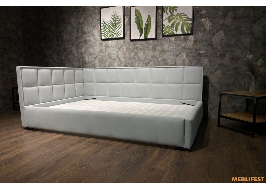 М'яке дитяче ліжко D014 з підйомним механізмом