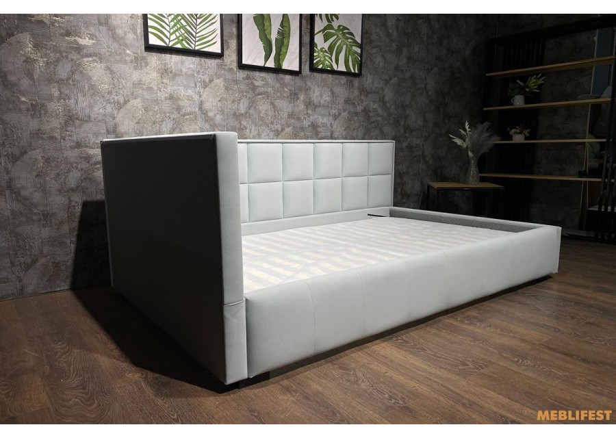 М'яке дитяче ліжко D014 з підйомним механізмом