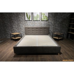 М'яке двоспальне ліжко L004 з підйомним механізмом 