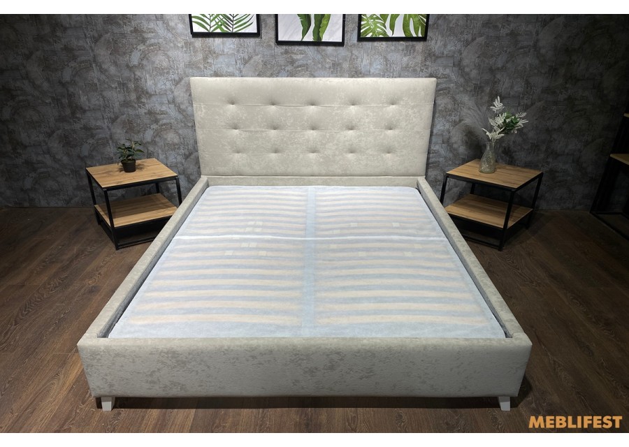 М'яке двоспальне ліжко L005 з підйомним механізмом 