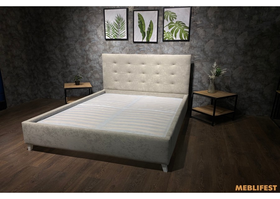 М'яке двоспальне ліжко L005 з підйомним механізмом 