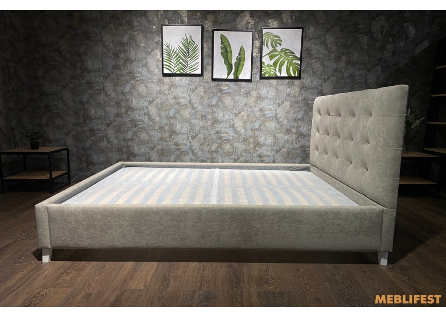 М'яке двоспальне ліжко L005 з підйомним механізмом 