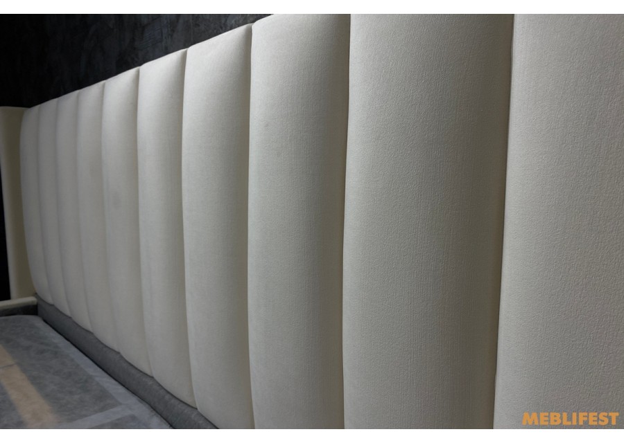 М'яке двоспальне ліжко L011 з підйомним механізмом 