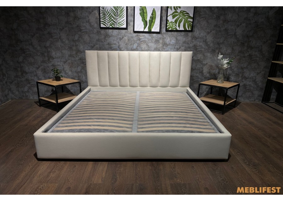 М'яке двоспальне ліжко L011 з підйомним механізмом 