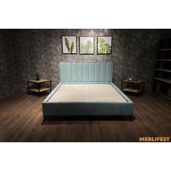 М'яке двоспальне ліжко L012 з підйомним механізмом 