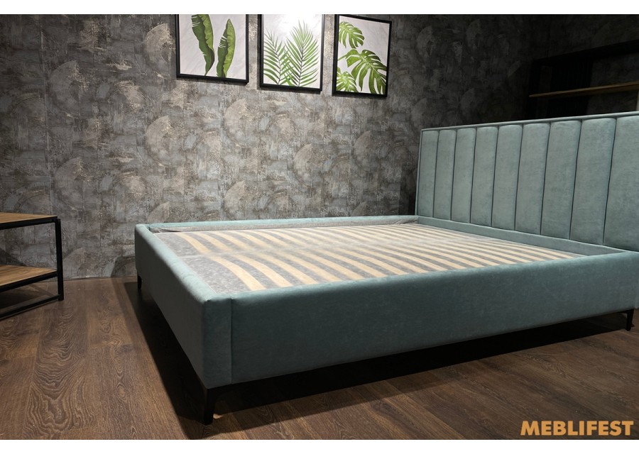 М'яке двоспальне ліжко L012 з підйомним механізмом 