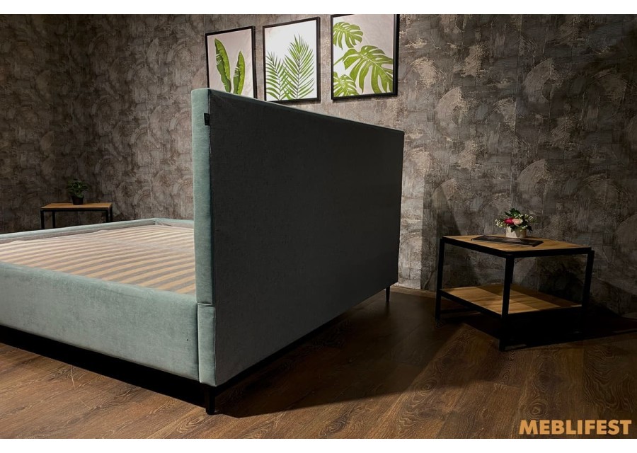 М'яке двоспальне ліжко L012 з підйомним механізмом 