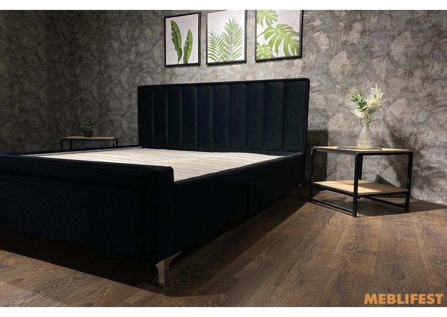 М'яке двоспальне ліжко L012 з підйомним механізмом 