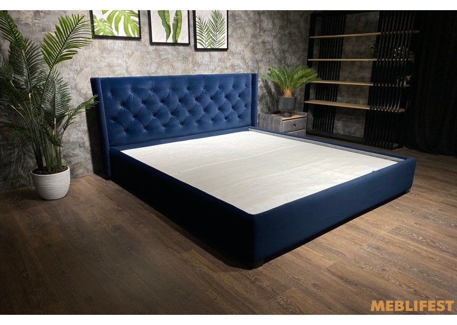 М'яке двоспальне ліжко L013 з підйомним механізмом 