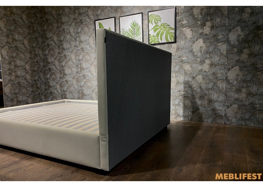 М'яке двоспальне ліжко L014 з підйомним механізмом 