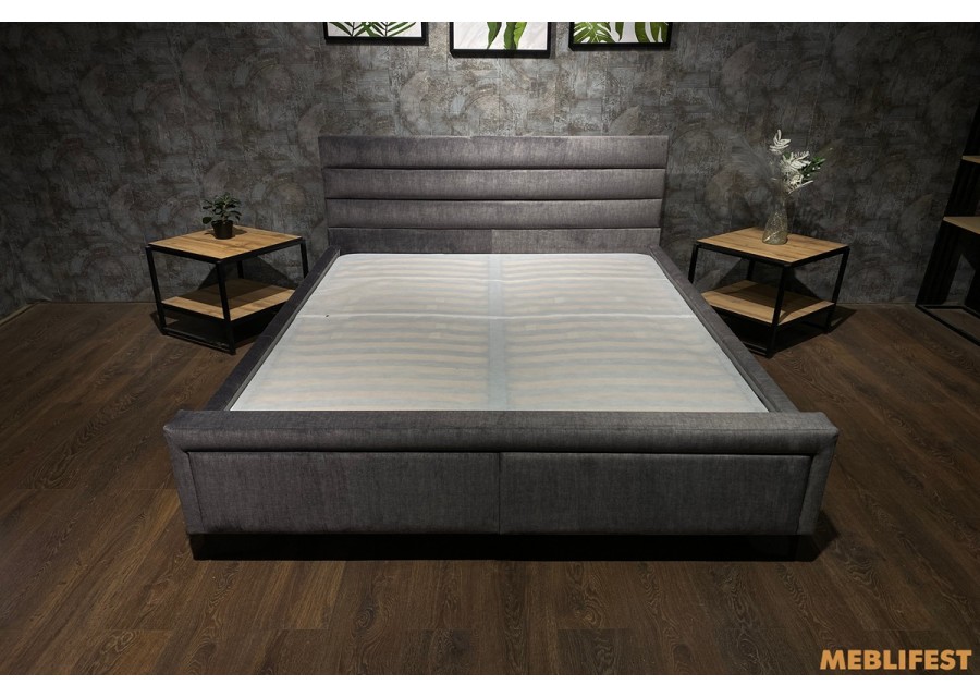 М'яке двоспальне ліжко L015 з підйомним механізмом 