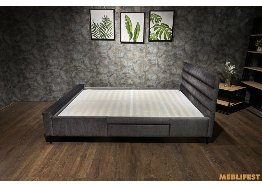 М'яке двоспальне ліжко L015 з підйомним механізмом 