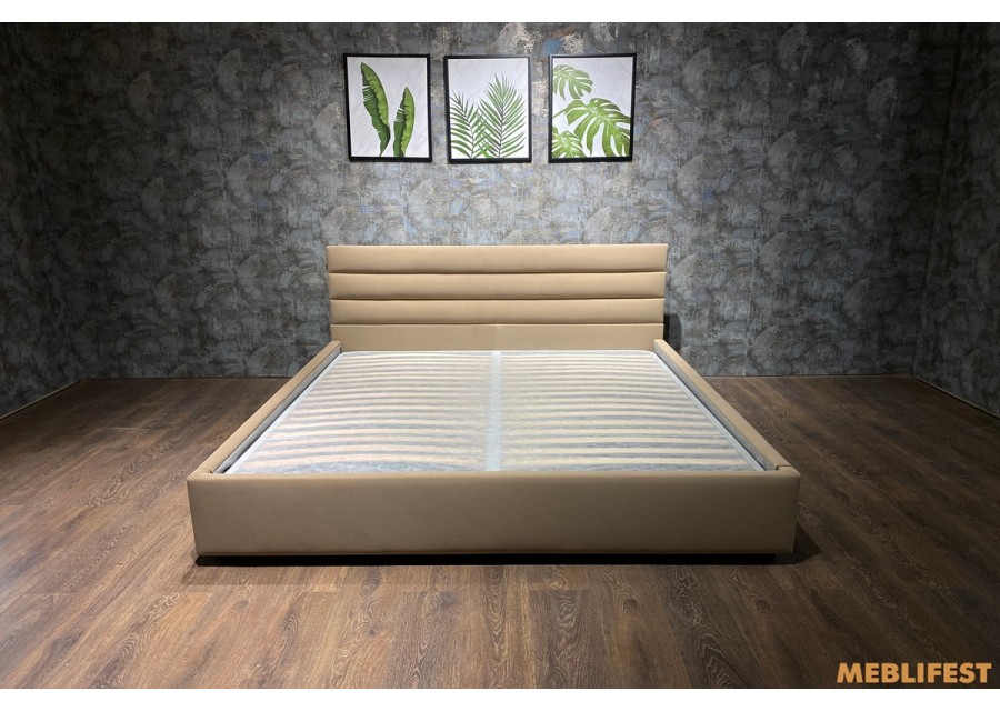 М'яке двоспальне ліжко L015 з підйомним механізмом 