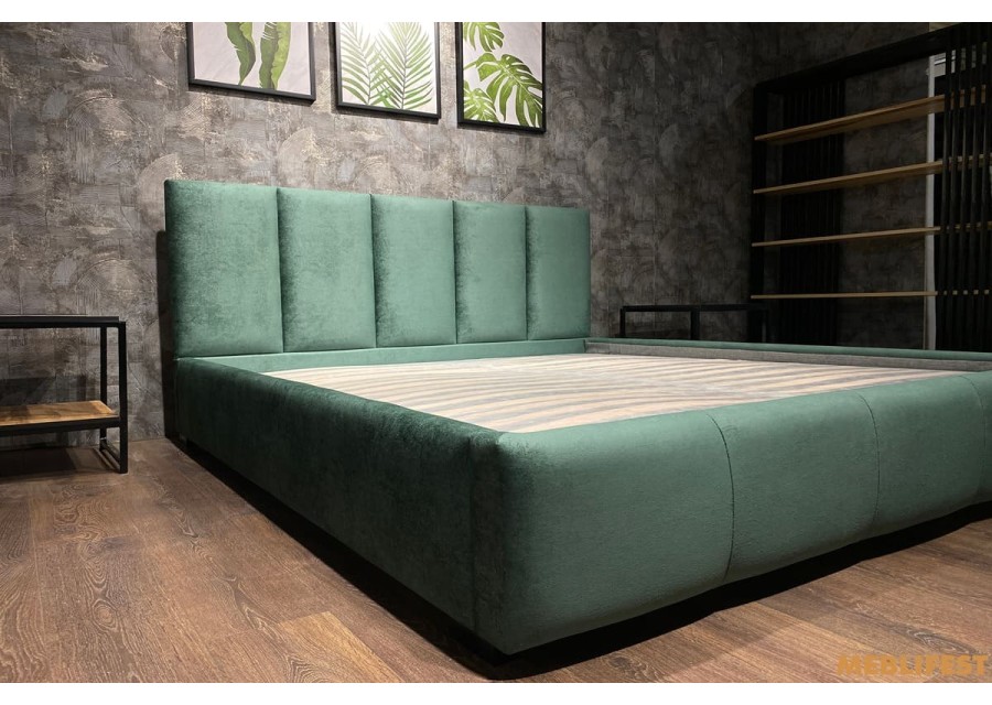 М'яке двоспальне ліжко L018 з підйомним механізмом 