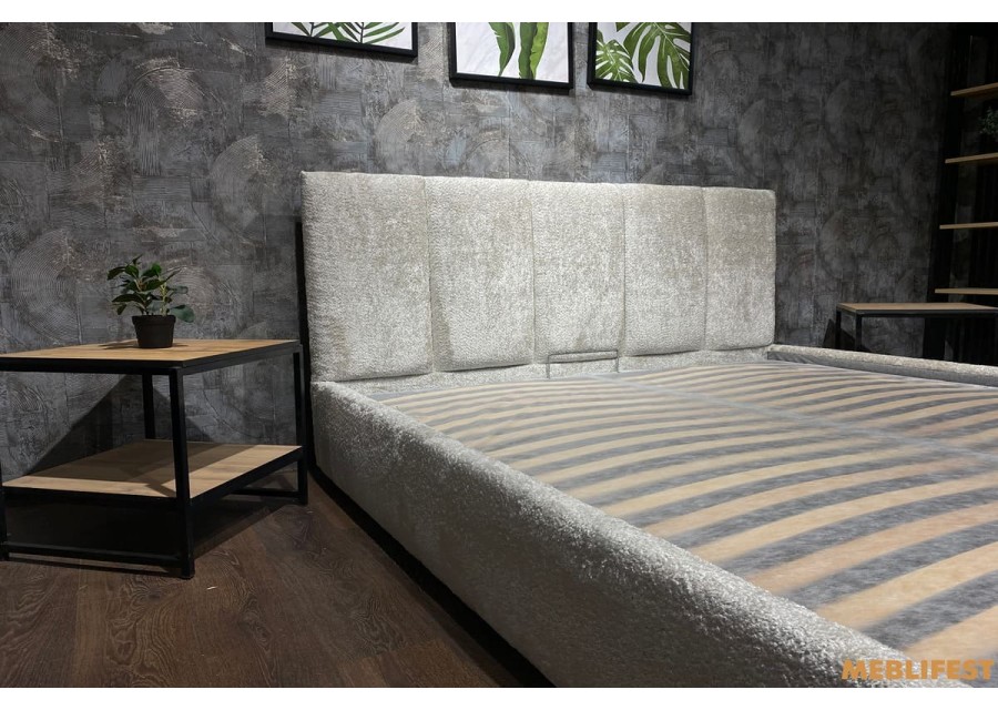 М'яке двоспальне ліжко L018 з підйомним механізмом 