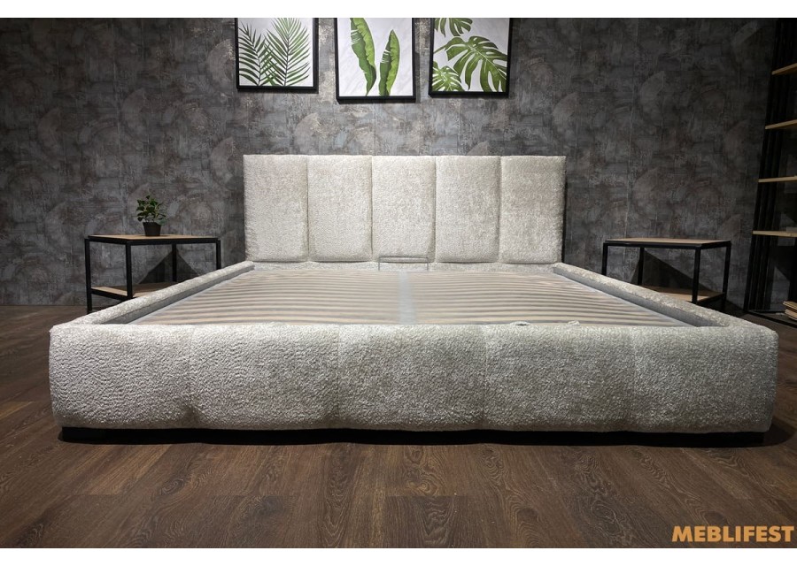 М'яке двоспальне ліжко L018 з підйомним механізмом 
