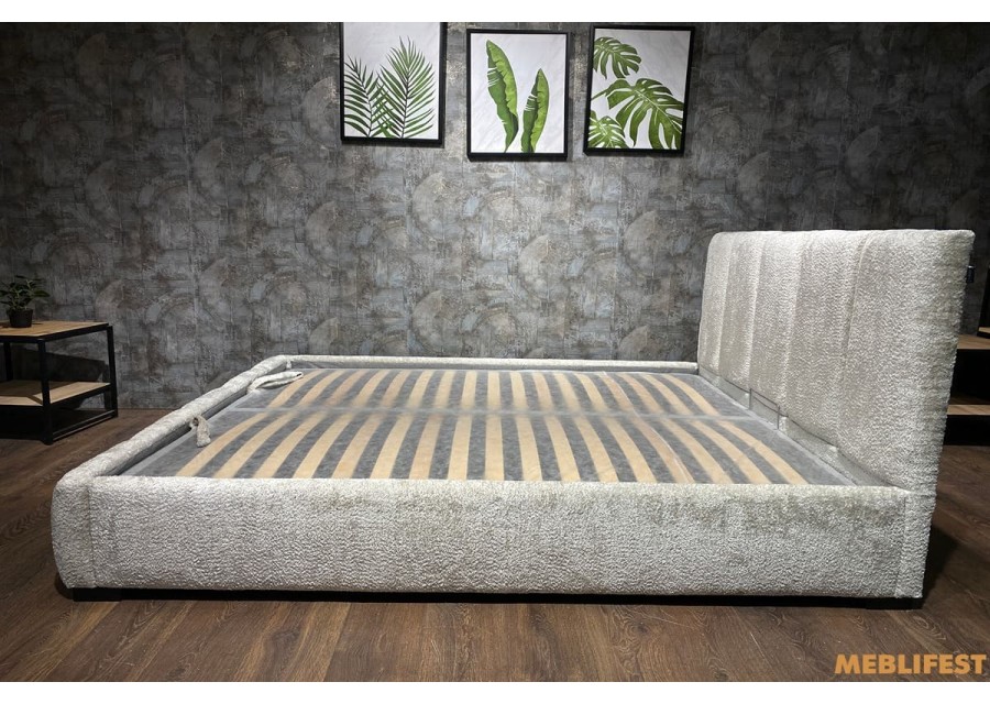 М'яке двоспальне ліжко L018 з підйомним механізмом 