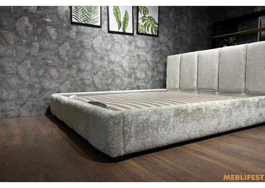 М'яке двоспальне ліжко L018 з підйомним механізмом 