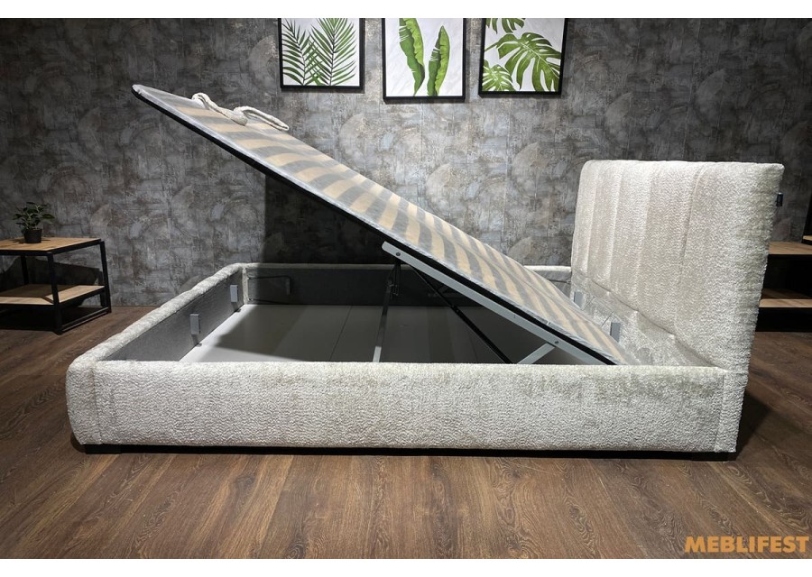 М'яке двоспальне ліжко L018 з підйомним механізмом 