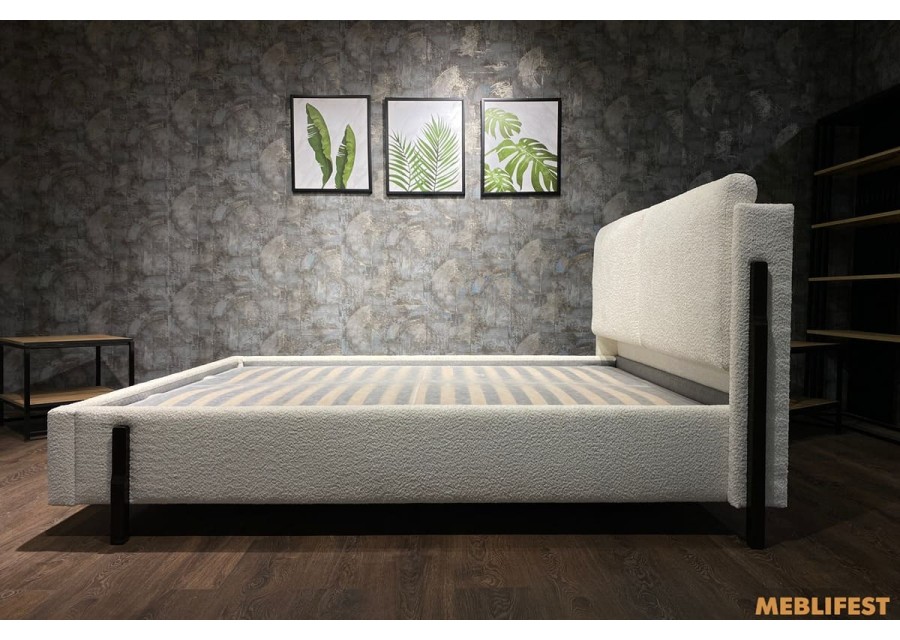 М'яке двоспальне ліжко L019 з підйомним механізмом 