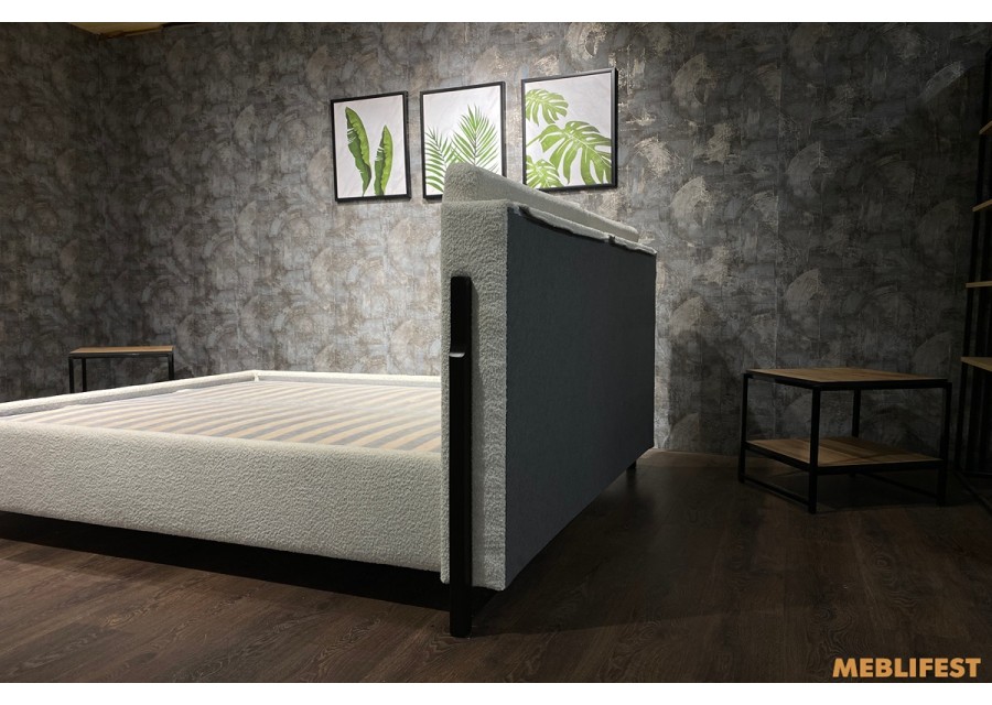 М'яке двоспальне ліжко L019 з підйомним механізмом 