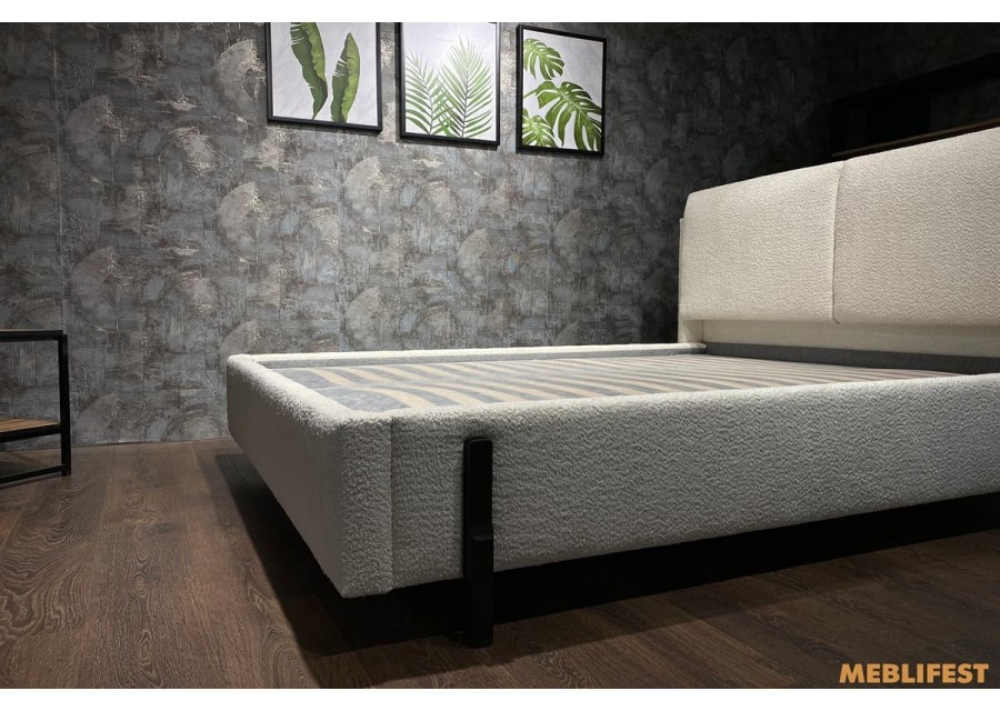 М'яке двоспальне ліжко L019 з підйомним механізмом 