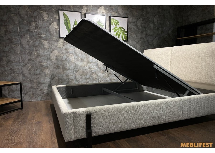 М'яке двоспальне ліжко L019 з підйомним механізмом 