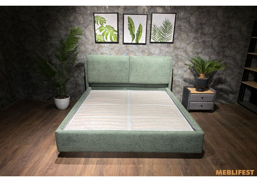 М'яке двоспальне ліжко L019 з підйомним механізмом 