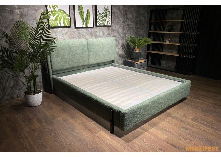 М'яке двоспальне ліжко L019 з підйомним механізмом 