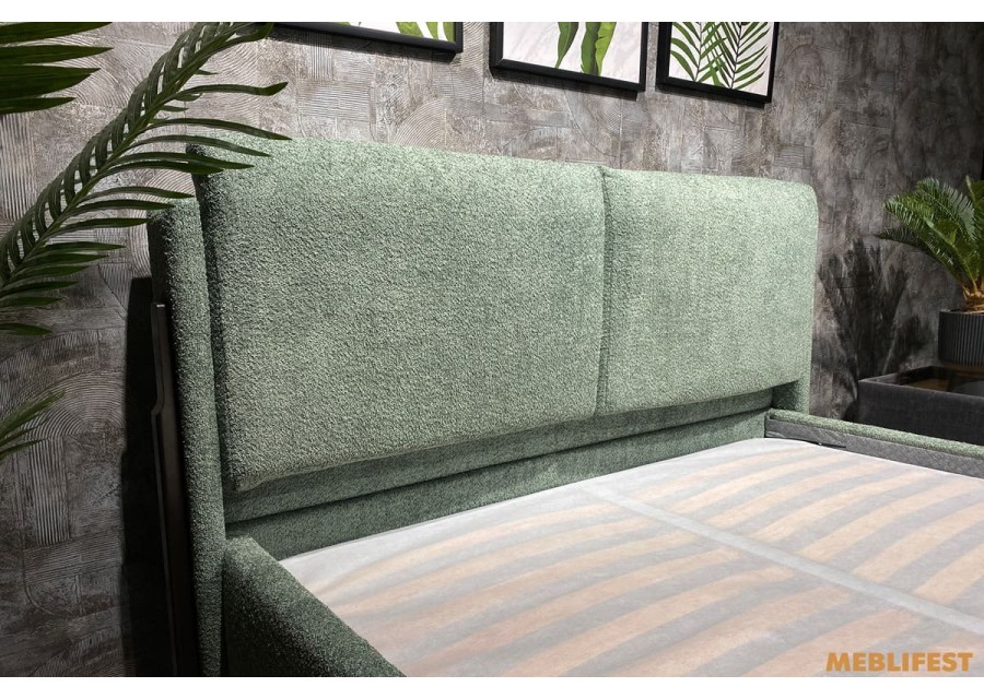 М'яке двоспальне ліжко L019 з підйомним механізмом 