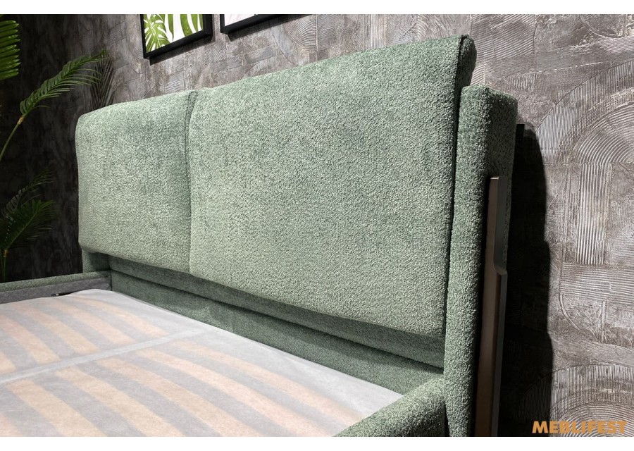 М'яке двоспальне ліжко L019 з підйомним механізмом 