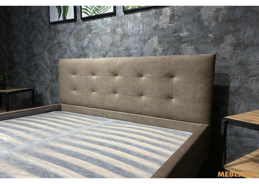 М'яке двоспальне ліжко L020 з підйомним механізмом 