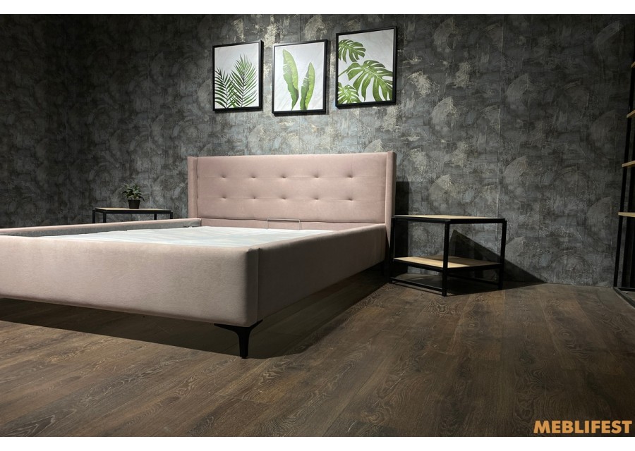 М'яке двоспальне ліжко L020 з підйомним механізмом 