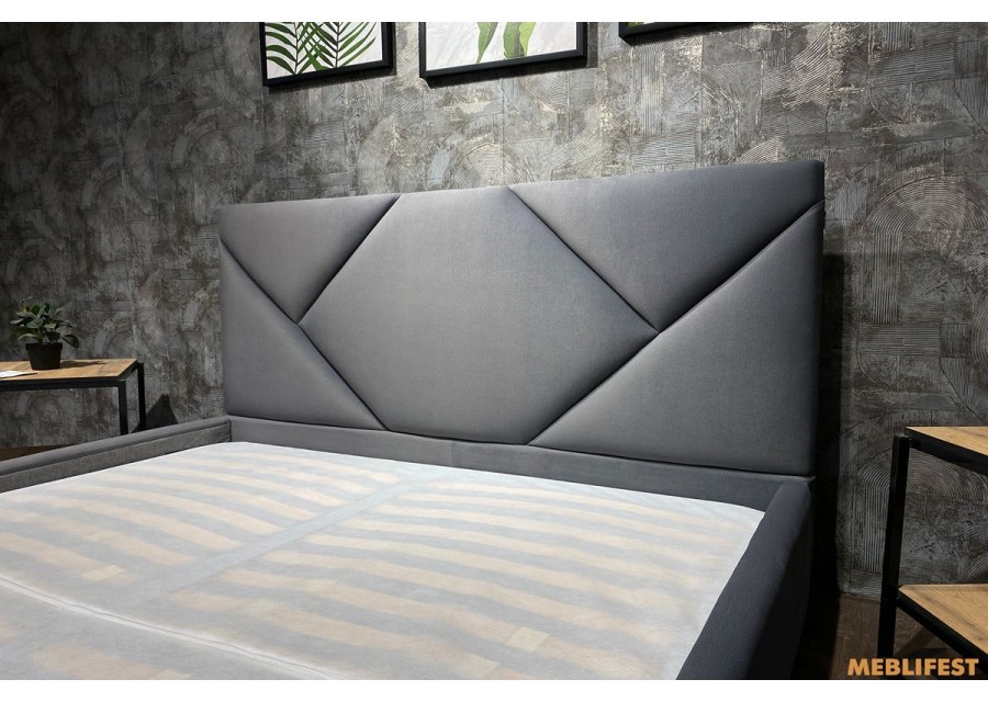 М'яке двоспальне ліжко L021 з підйомним механізмом 