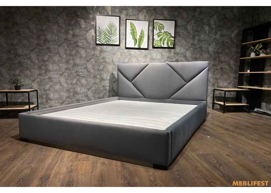 М'яке двоспальне ліжко L021 з підйомним механізмом 