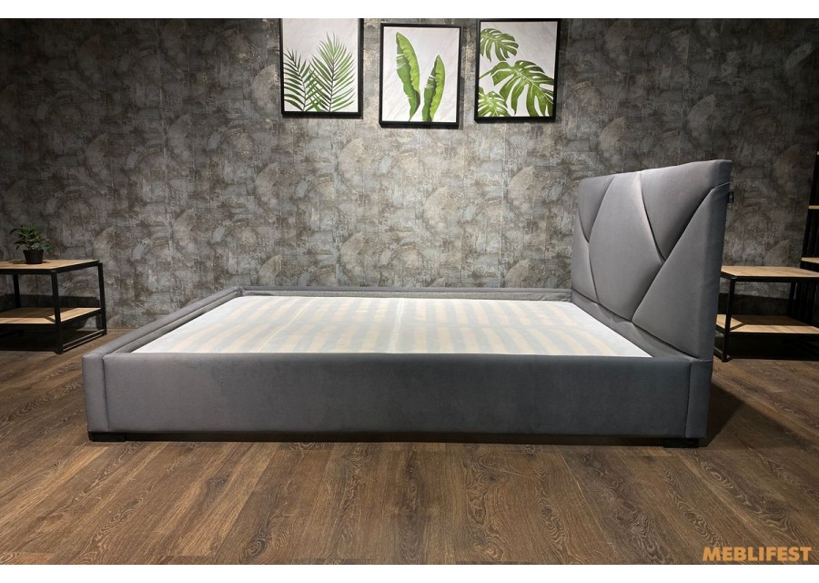 М'яке двоспальне ліжко L021 з підйомним механізмом 