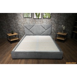 М'яке двоспальне ліжко L021 з підйомним механізмом 