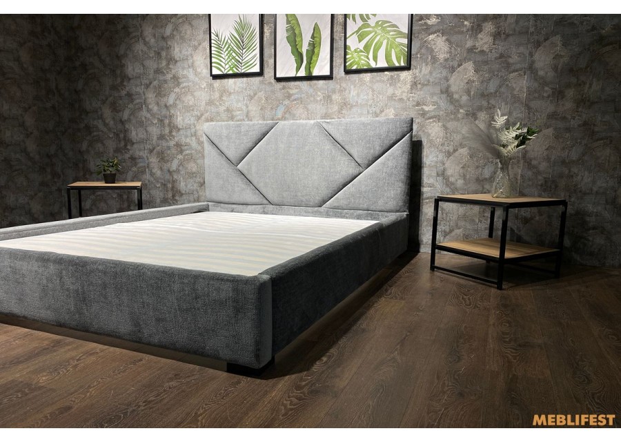 М'яке двоспальне ліжко L021 з підйомним механізмом 