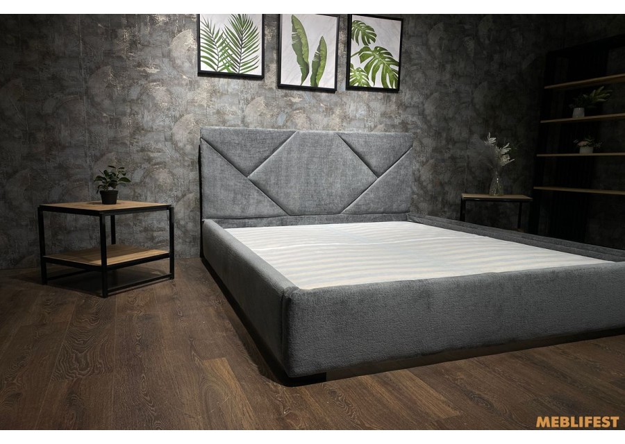 М'яке двоспальне ліжко L021 з підйомним механізмом 