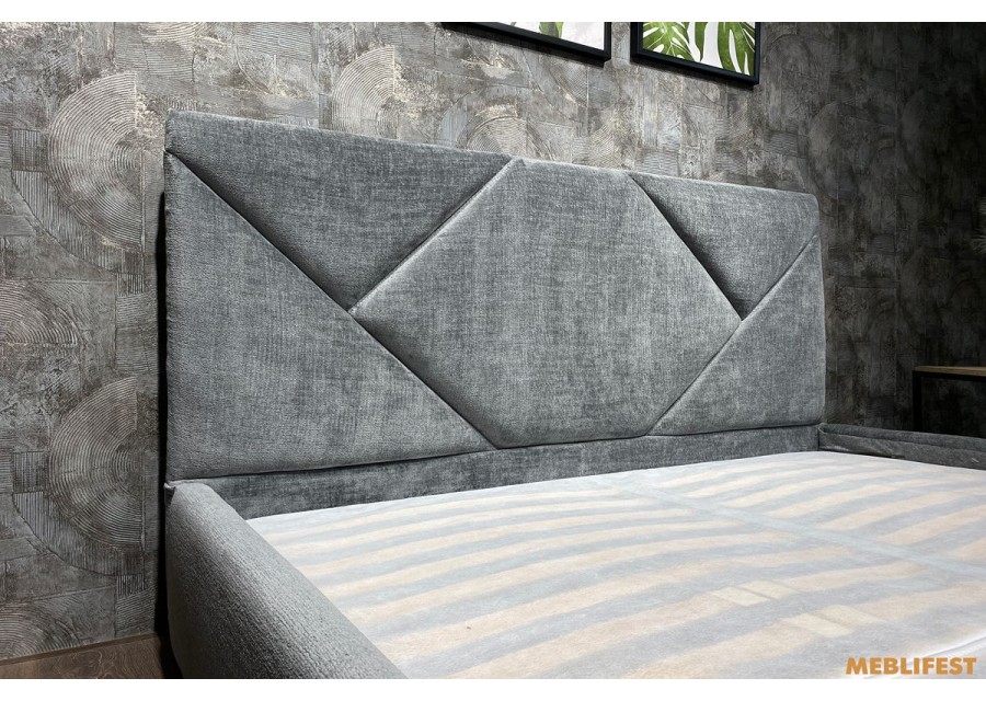 М'яке двоспальне ліжко L021 з підйомним механізмом 