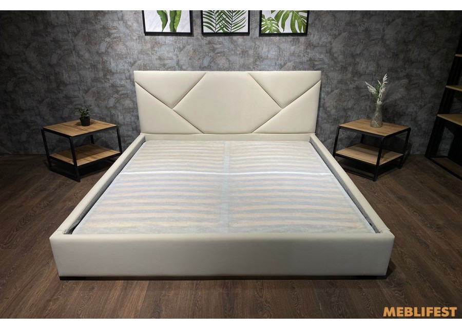 М'яке двоспальне ліжко L021 з підйомним механізмом 