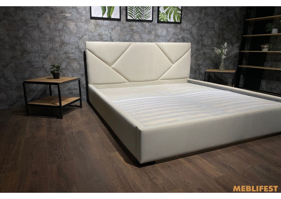 М'яке двоспальне ліжко L021 з підйомним механізмом 