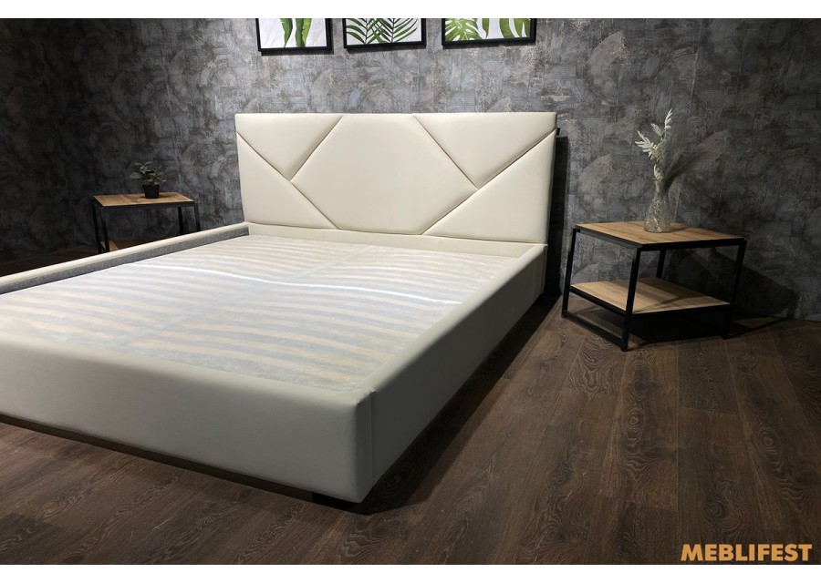 М'яке двоспальне ліжко L021 з підйомним механізмом 