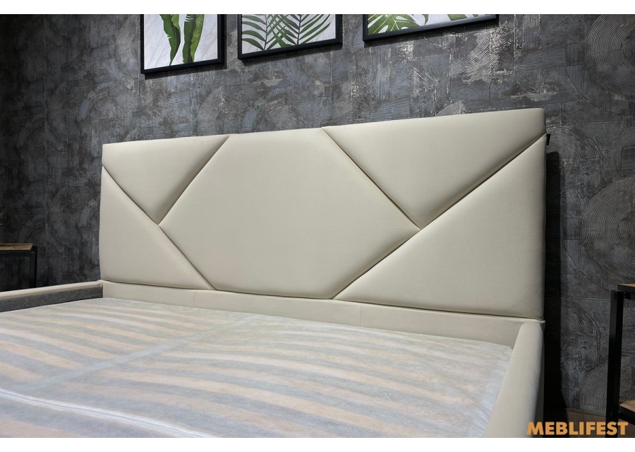 М'яке двоспальне ліжко L021 з підйомним механізмом 