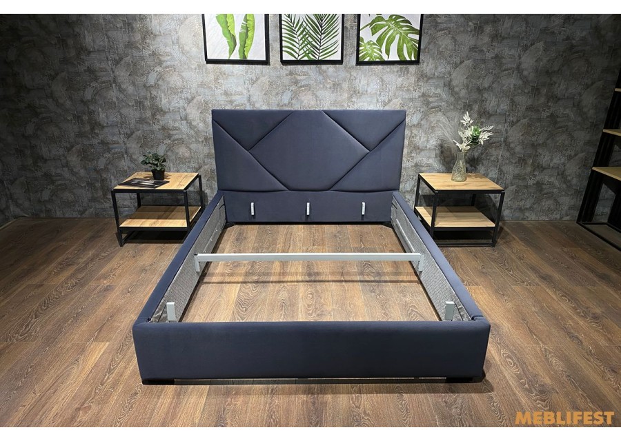М'яке двоспальне ліжко L021 з підйомним механізмом 