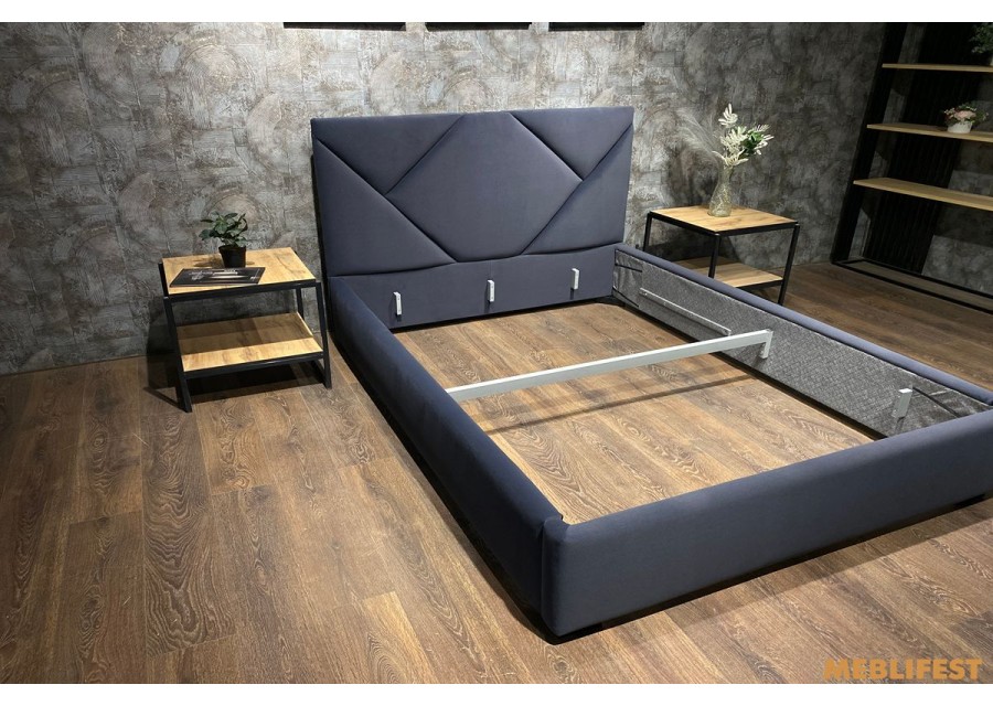 М'яке двоспальне ліжко L021 з підйомним механізмом 