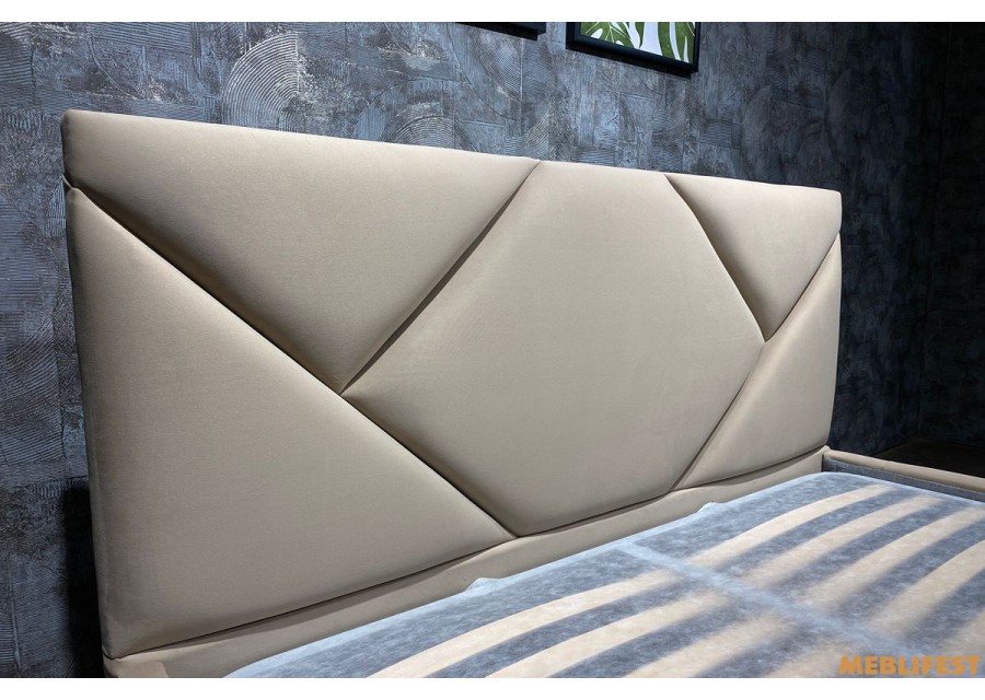 М'яке двоспальне ліжко L021 з підйомним механізмом 