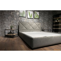 М'яке двоспальне ліжко L022 з підйомним механізмом 